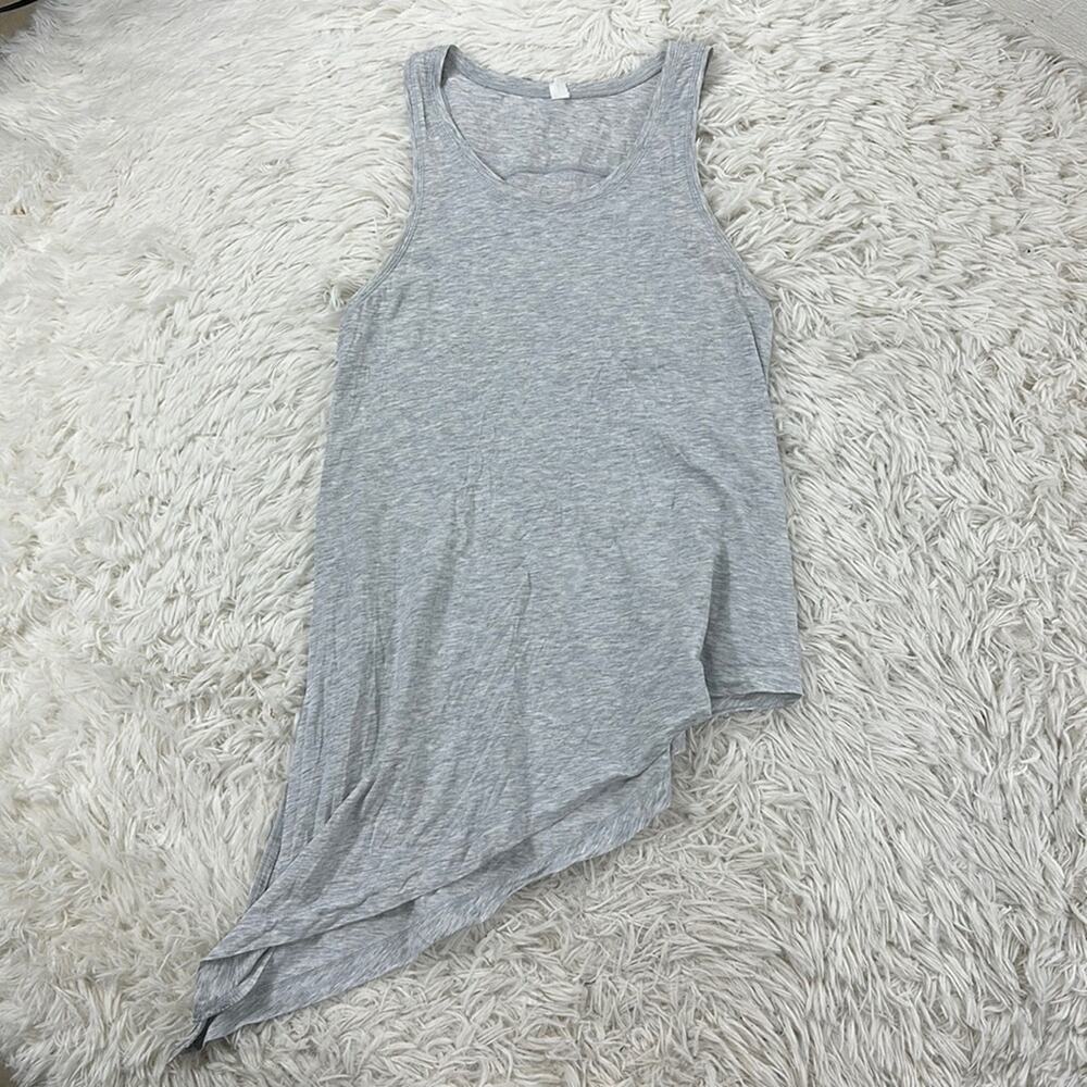 Lululemon Tie & Go Tank Mini Stripe Heathered Medium Grey Angel Wing